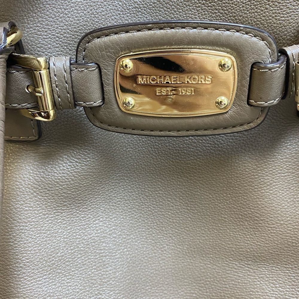Michael Kors Gray Leather Tote Bag - Picture 5 of 5